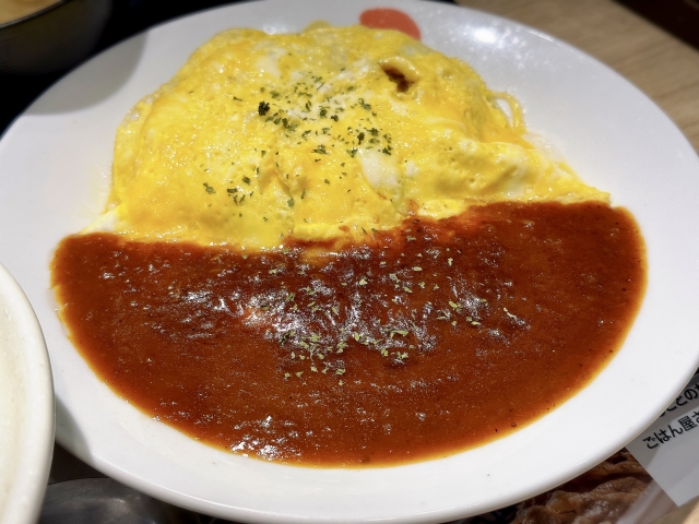 松屋で期間限定「オムデミハンバーグ定食」を食べてきました！